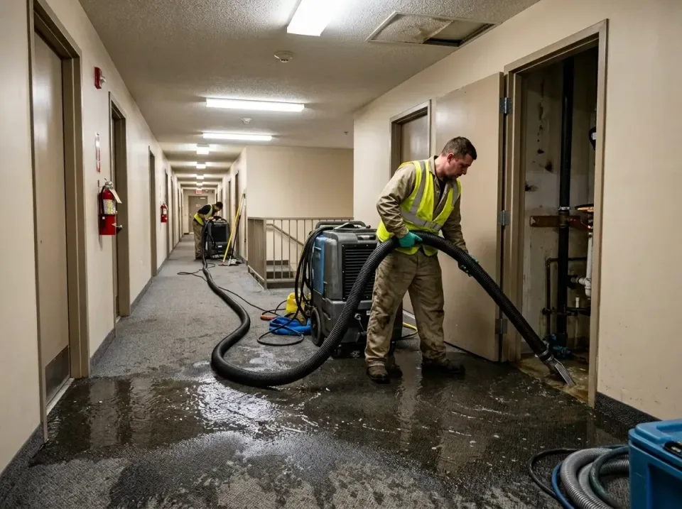 multi-unit-apartment-hallway-f-005 — frequently asked questions, Emergency Burst Pipe Water Extraction & Removal in Bremen,…